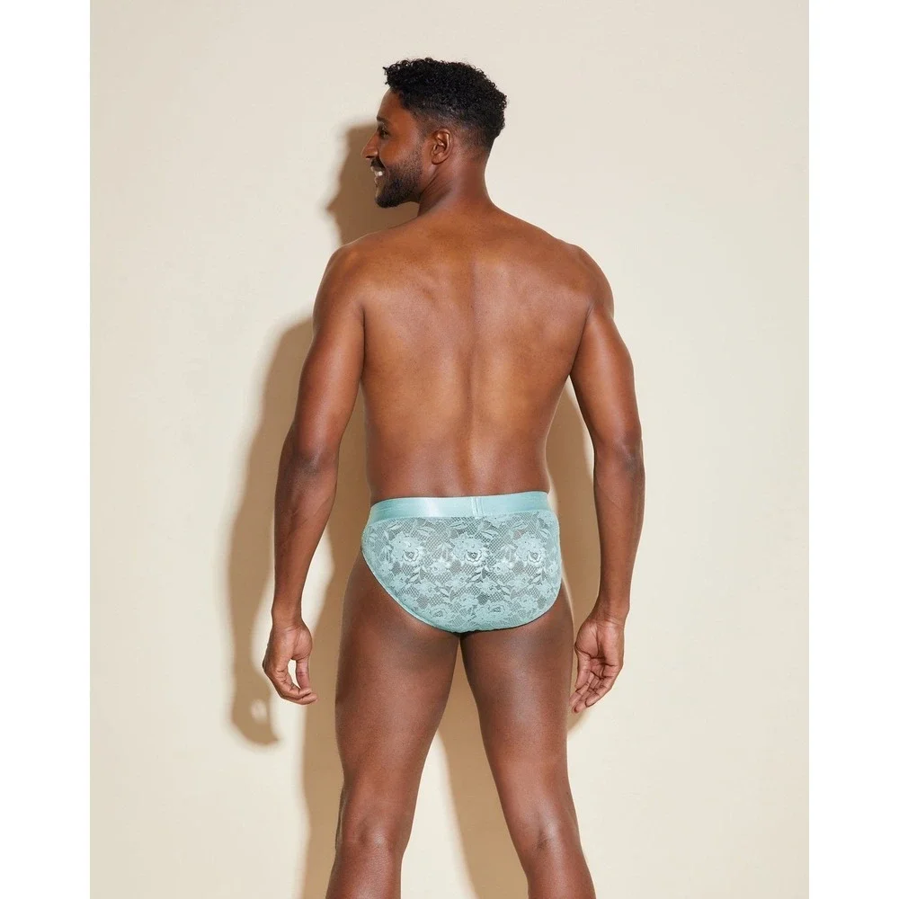 Cosabella Blu Capri Never Say Never Sports Brief Lace Underwear Size M